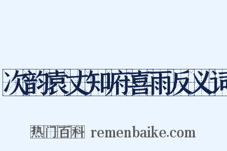 次韵袁丈知府喜雨反义词是什么意思的图片